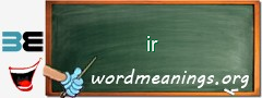 WordMeaning blackboard for ir